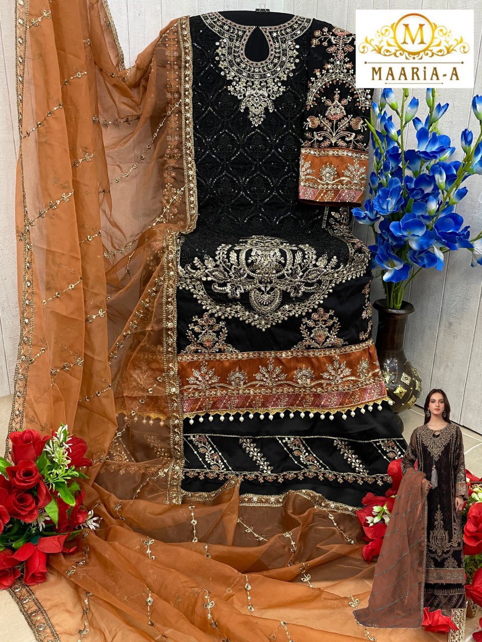 Fox Georgette With Embroidery Sequence Work With Latkan Suit