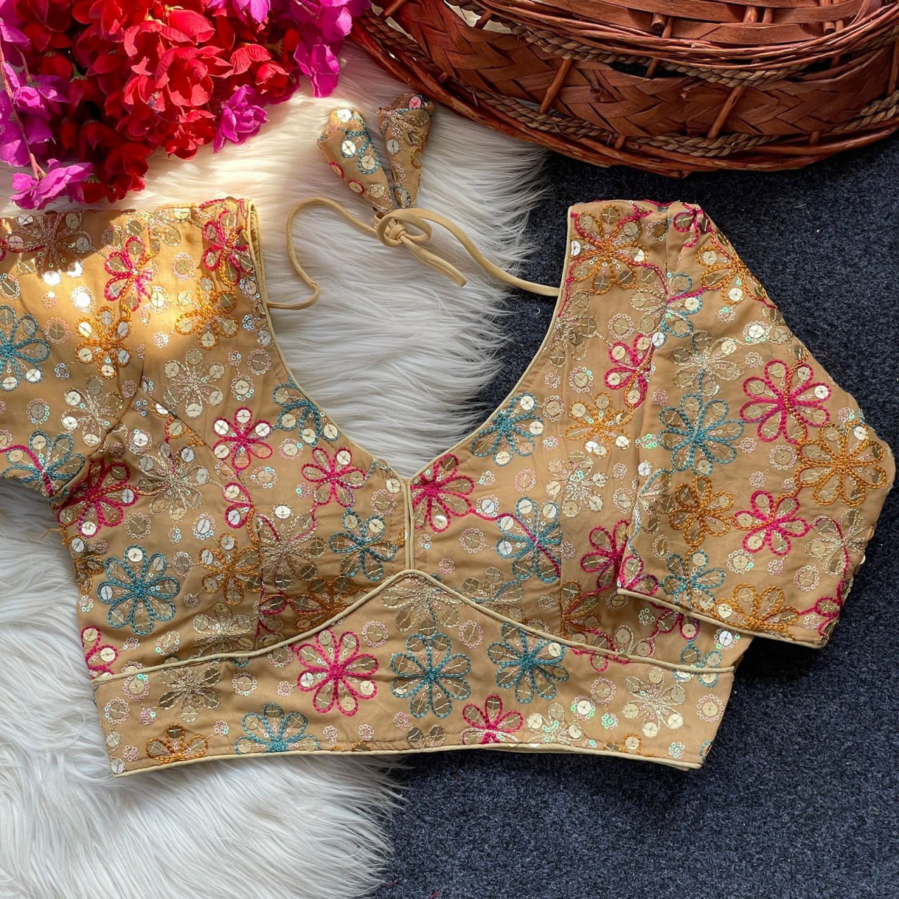 Georgette Embroidery work Blouse
