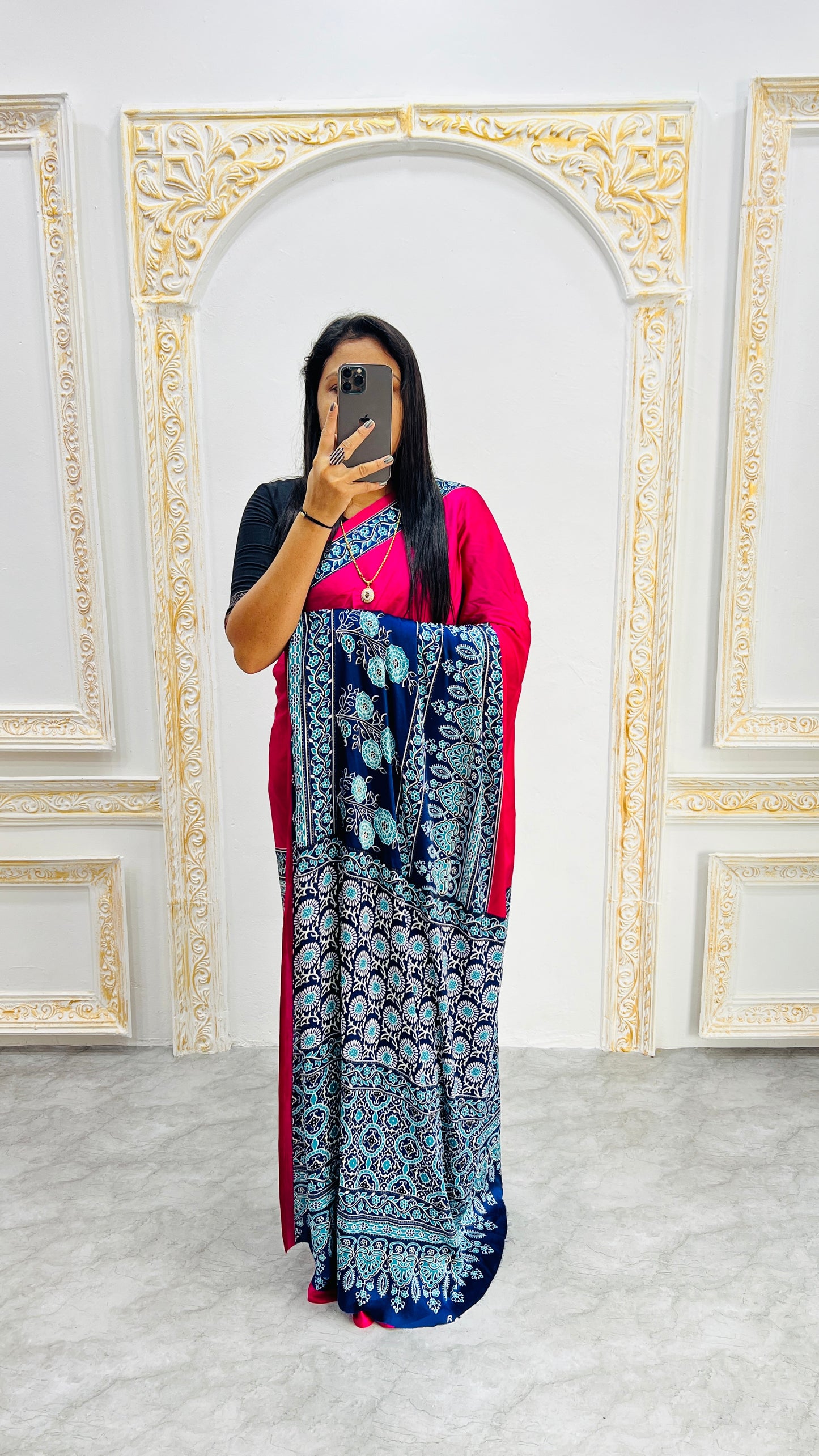 Semi Gajji Silk Soft and Smooth Saree With Print