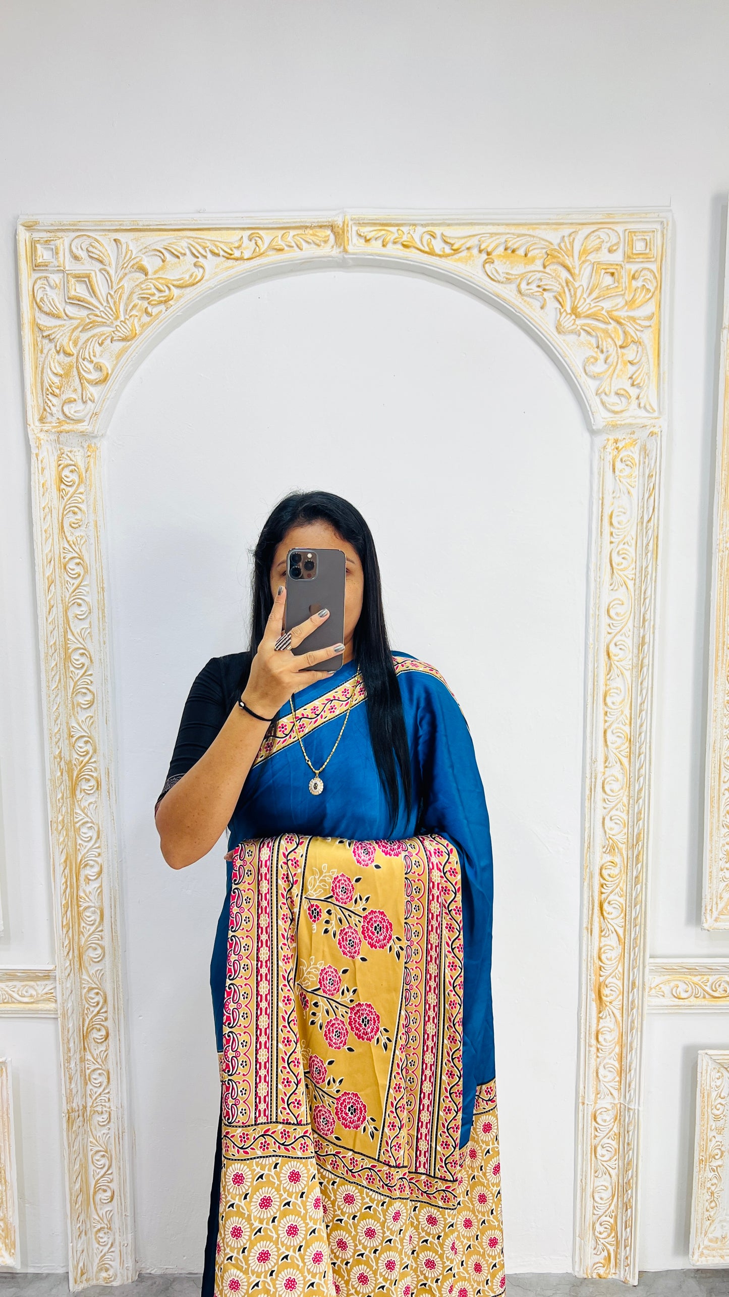 Semi Gajji Silk Soft and Smooth Saree With Print