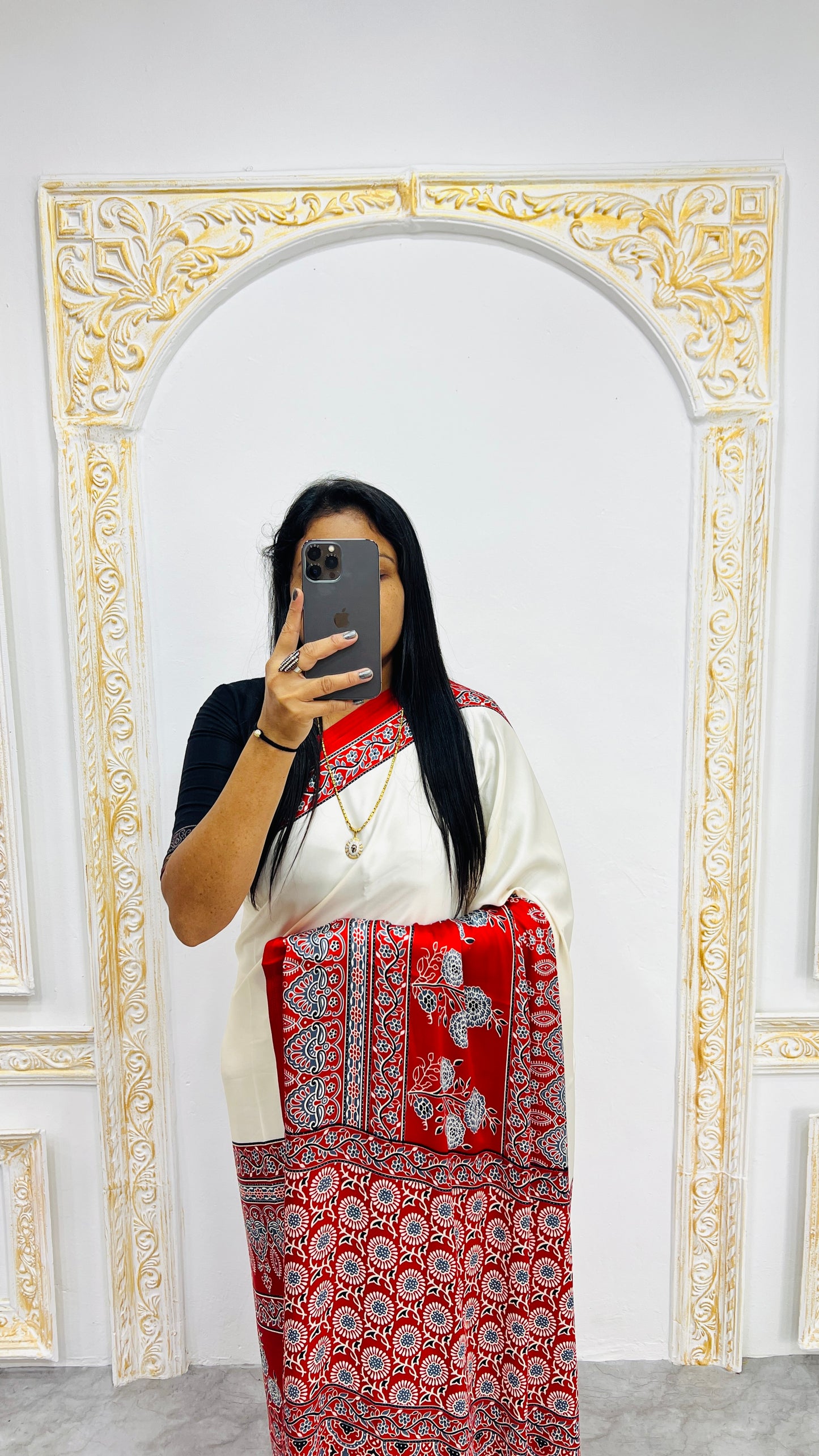 Semi Gajji Silk Soft and Smooth Saree With Print