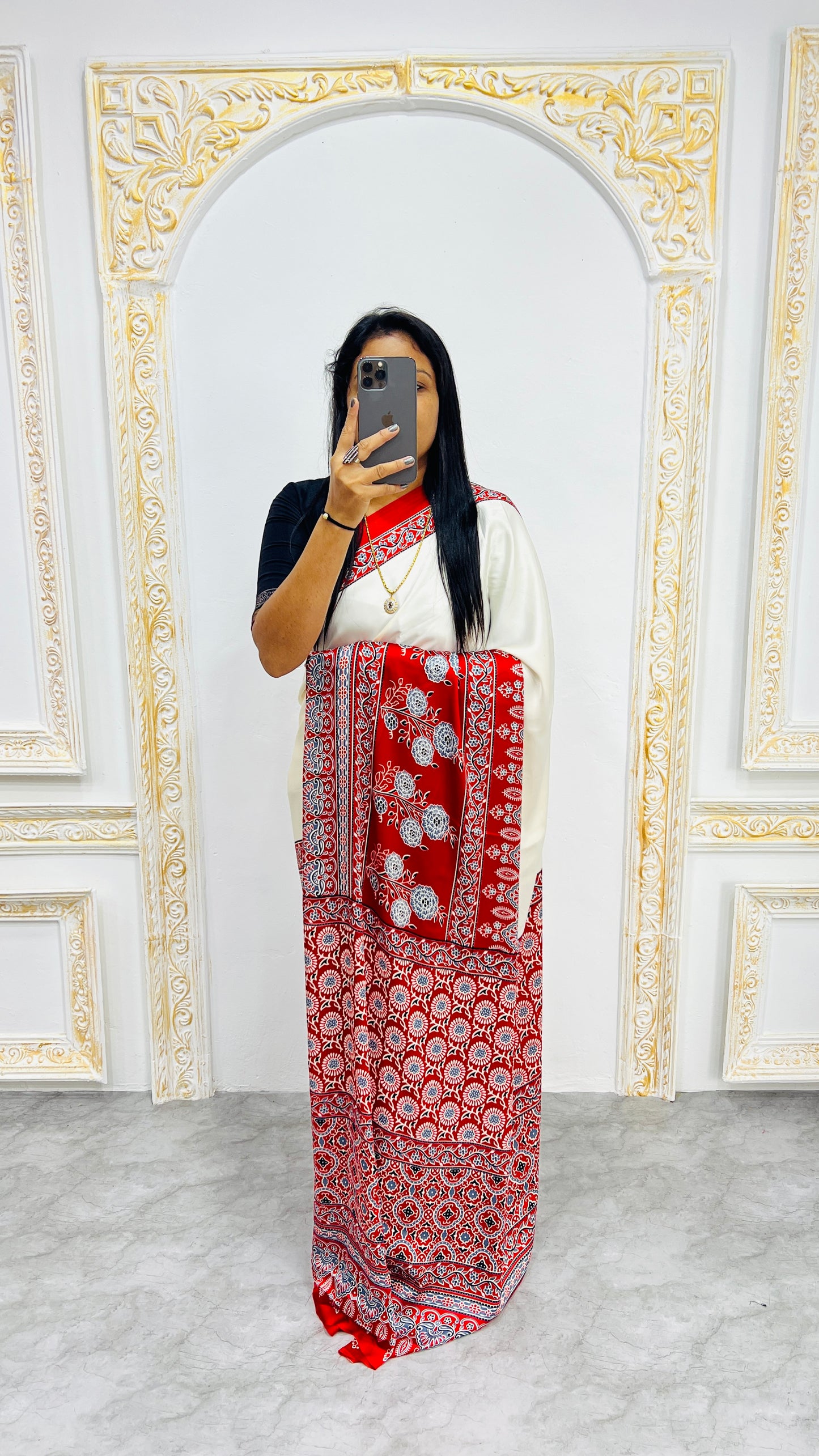 Semi Gajji Silk Soft and Smooth Saree With Print
