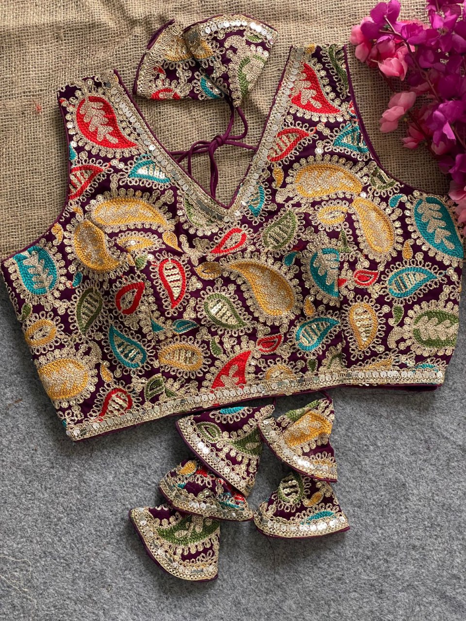 Georgette Silk Kashmiri Embroidery Work Blouse