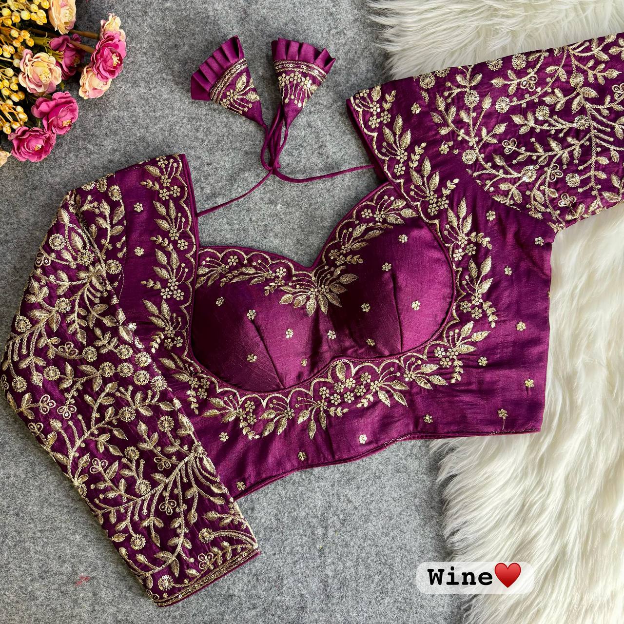 WEDDING SESSION SPECIAL Royal Mumtaz Style Long Sleeves Bridal Blouse