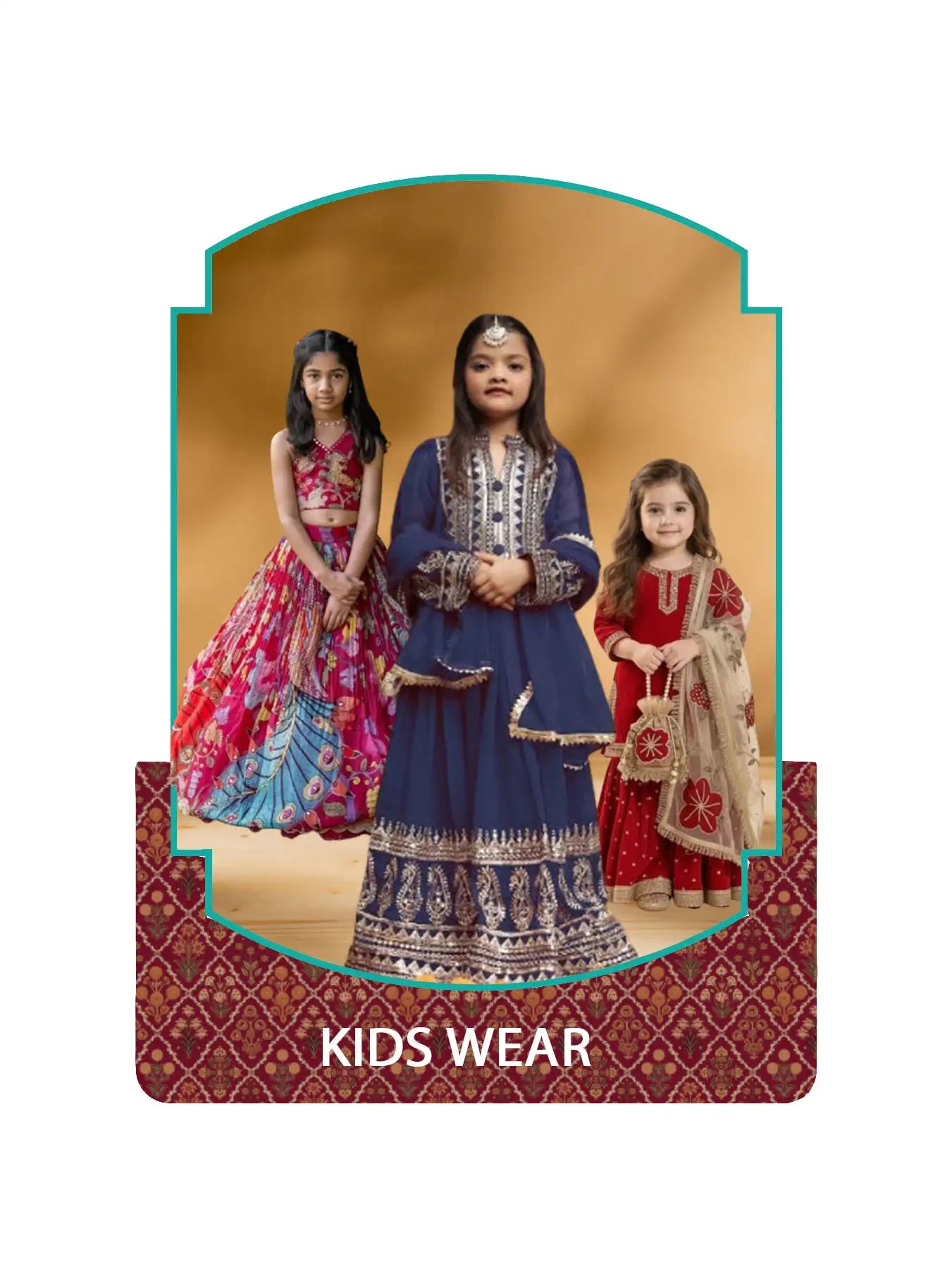 Kids wear collection featuring stylish ethnic and casual outfits for boys and girls.