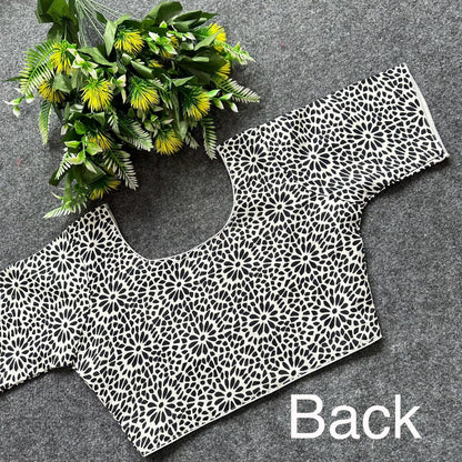Cotton Ajrakh Print BoatNeck Neck Blouse