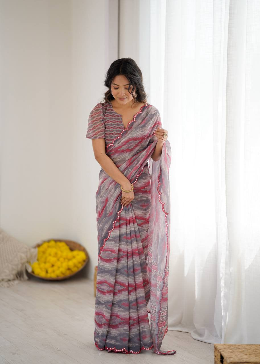 Heavy Georgette Silk Saree