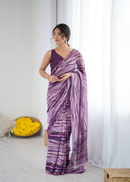 Heavy Georgette Silk Saree