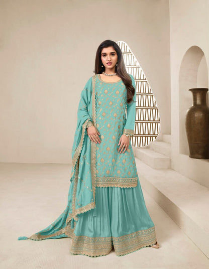 jacquard silk chinon & multi work