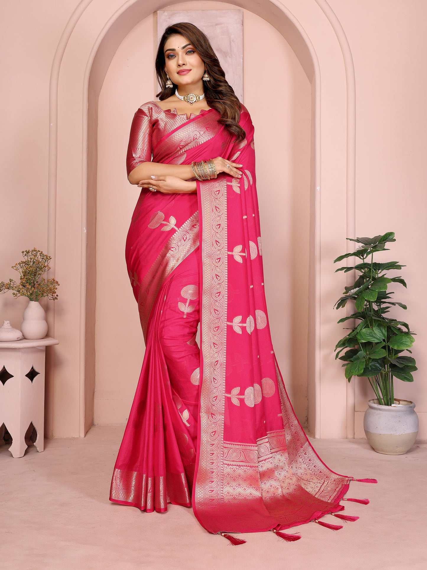 Premium and superior soft Georgette Silk Banarasi Saree