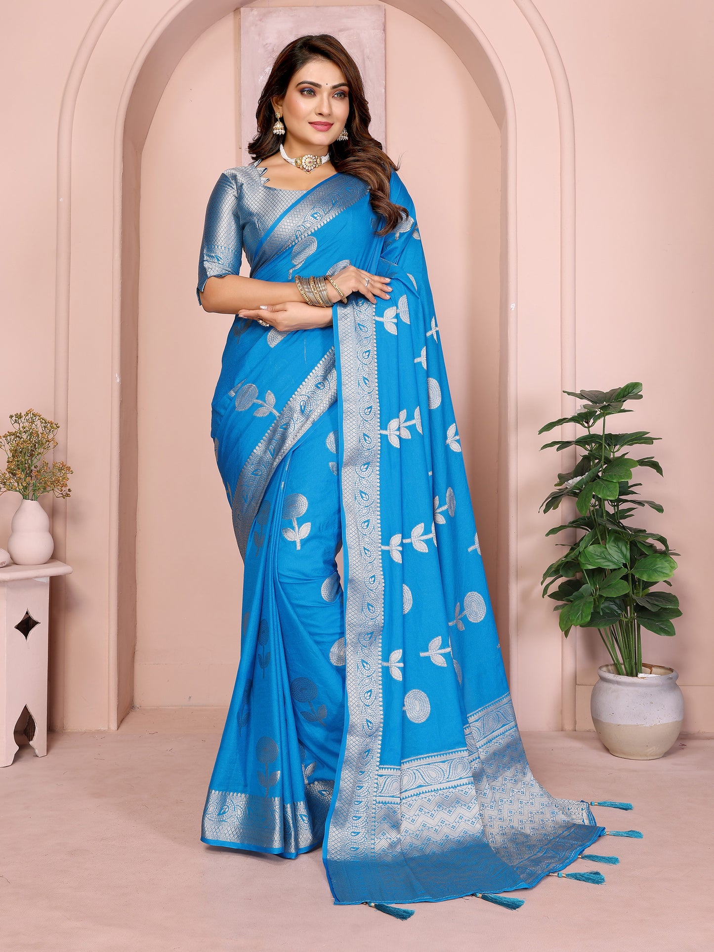 Premium and superior soft Georgette Silk Banarasi Saree