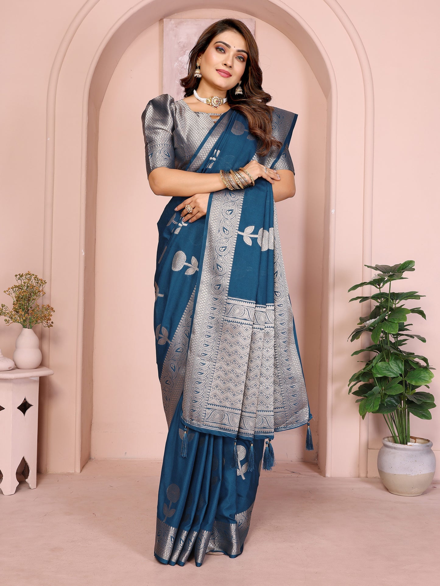 Premium and superior soft Georgette Silk Banarasi Saree
