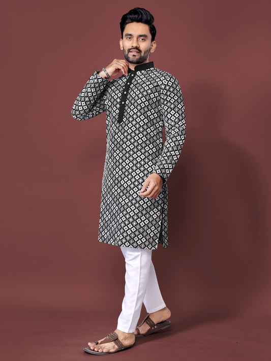 EMBROIDERY THREAD WORK WITH MULTI SEQUENCE KURTA