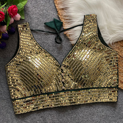 SHABYACHI MIRROR – Real Mirror with Stone Work Blouse
