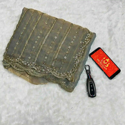 Embroidery Soft Space Silk Saree (M1001)