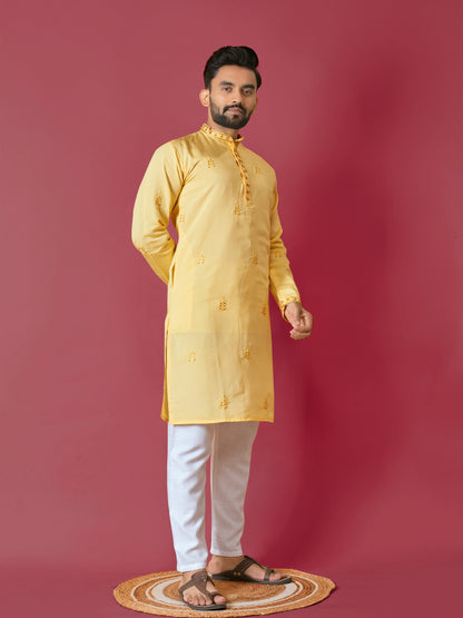 VAL-MOTI HAND WORK KURTA PAJAMA