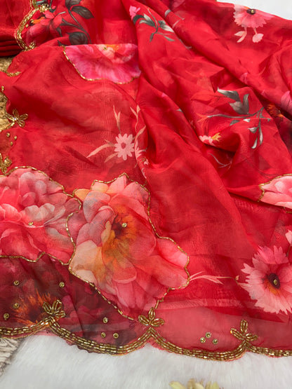 Soft Tebby Silk Printed Saree