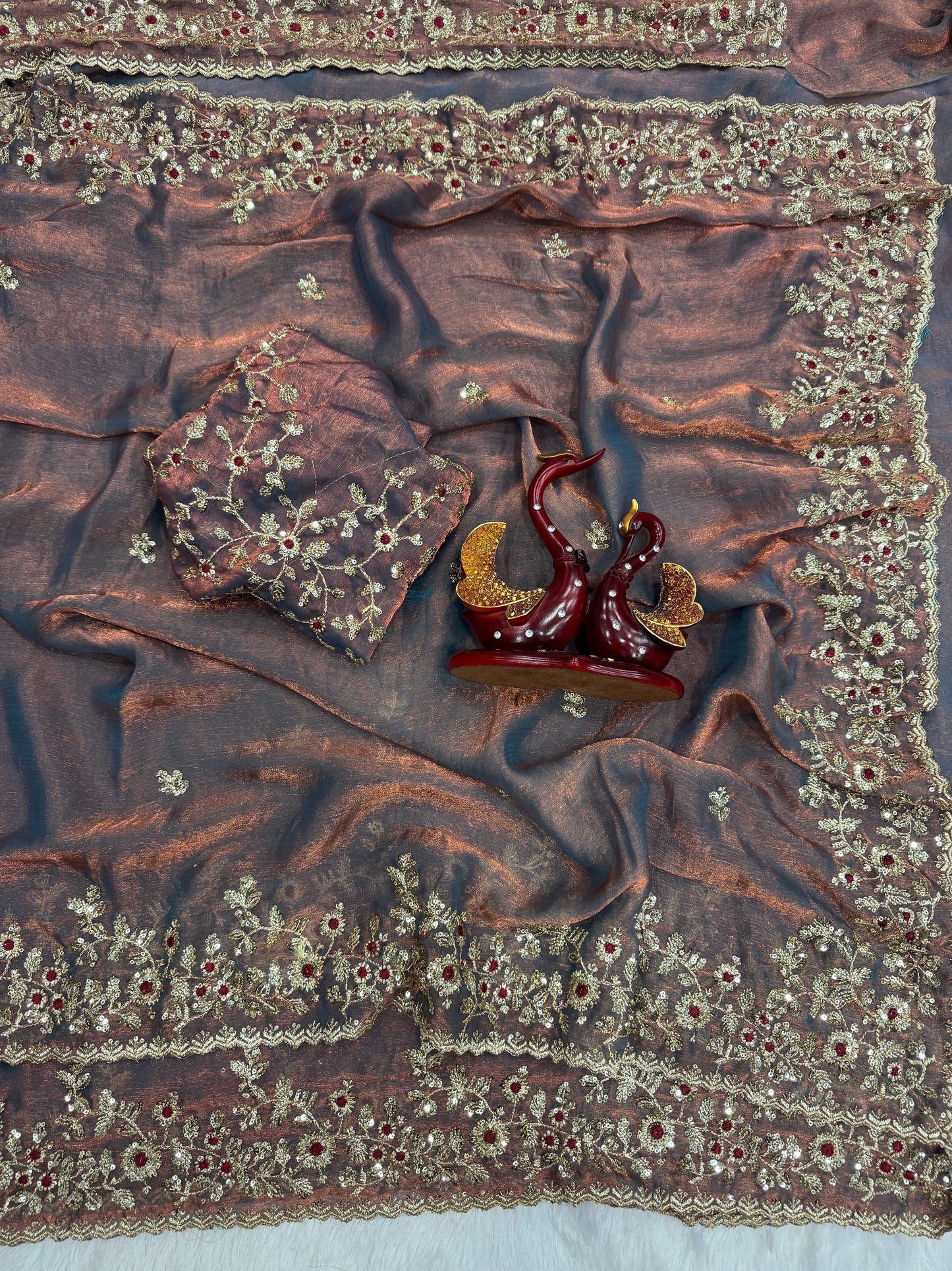 Frendy Chiffon Embroidery Work Saree