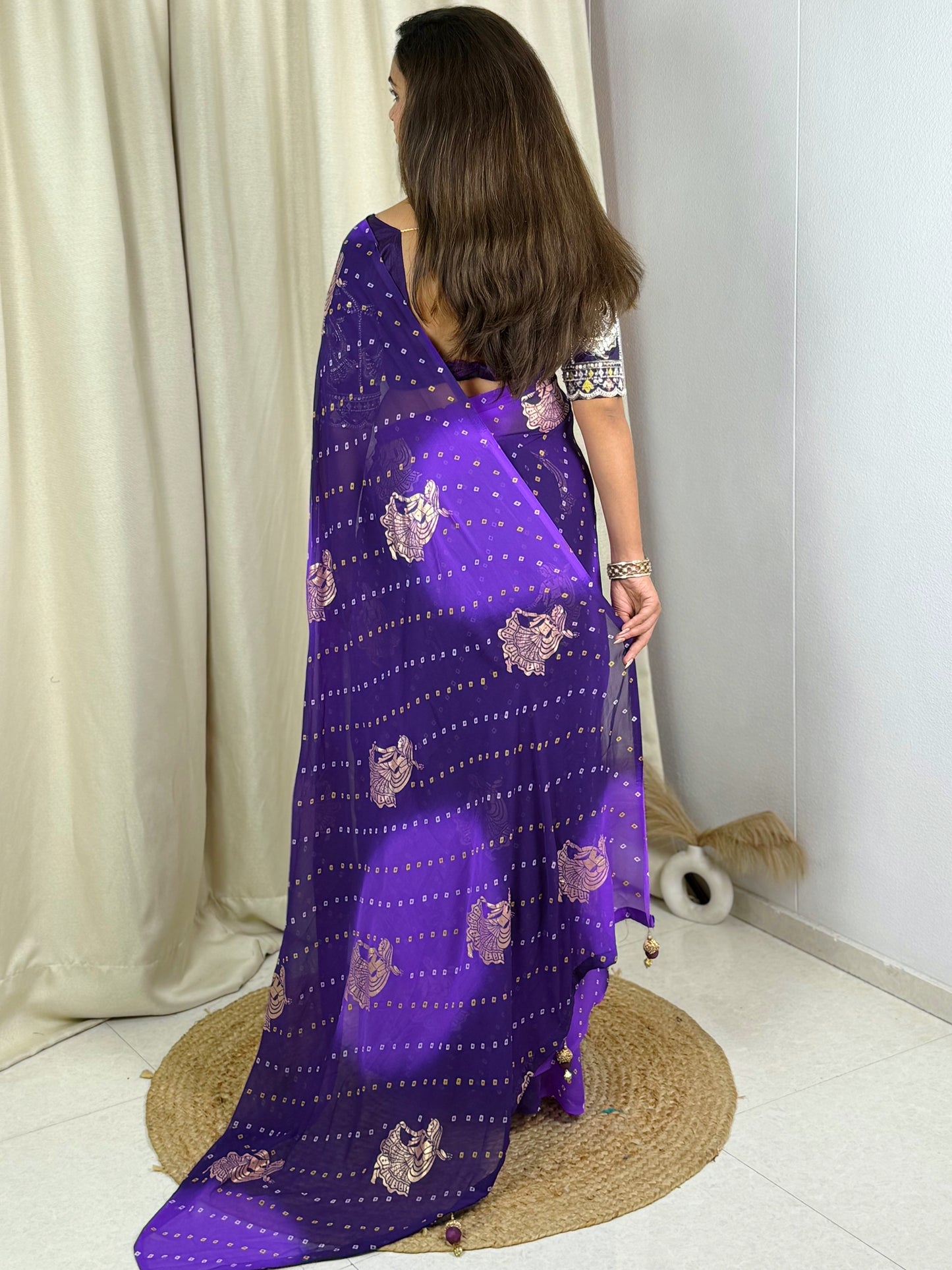 Bandhej Georgette Silk Saree