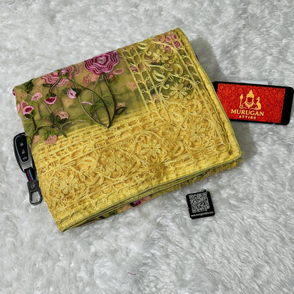 Sofr Net Embroidery Saree (M1004)