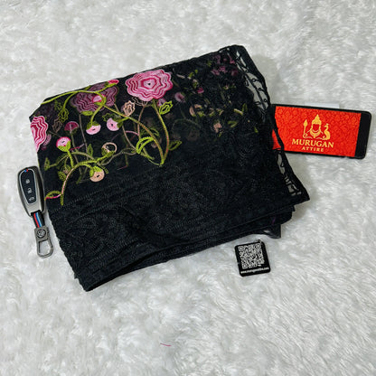 Sofr Net Embroidery Saree (M1004)