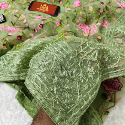 Sofr Net Embroidery Saree (M1004)