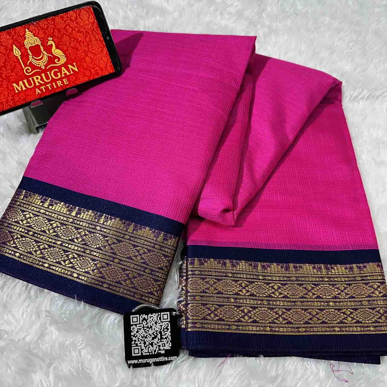 Soft Kota Doria Silk Saree with Designer Tassel Pallu-M1012