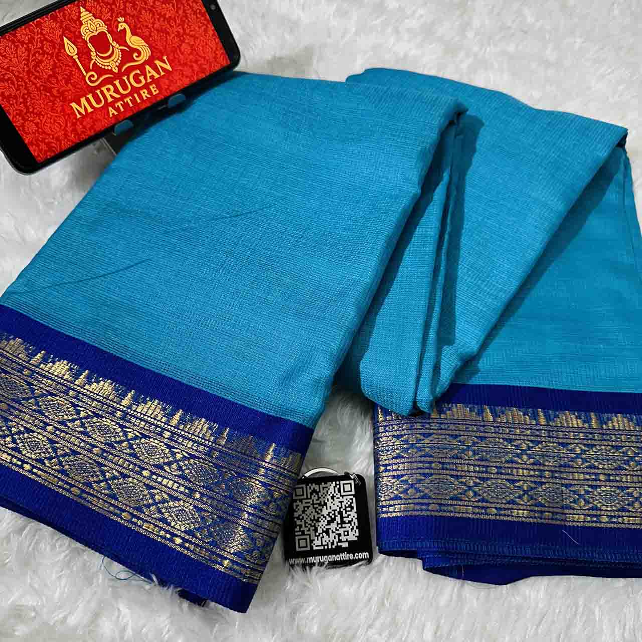 Soft Kota Doria Silk Saree with Designer Tassel Pallu-M1012