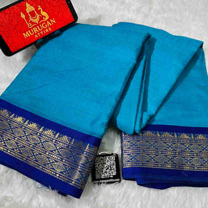 Soft Kota Doria Silk Saree with Designer Tassel Pallu-M1012