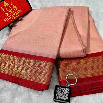 Soft Kota Doria Silk Saree with Designer Tassel Pallu-M1012