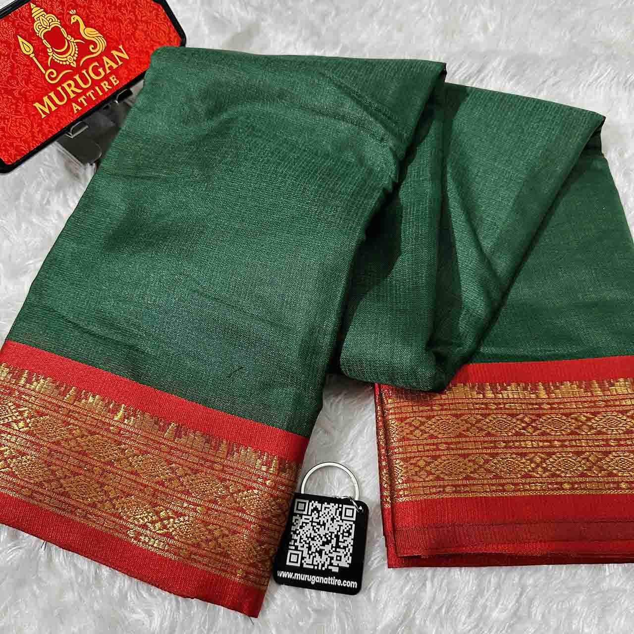 Soft Kota Doria Silk Saree with Designer Tassel Pallu-M1012