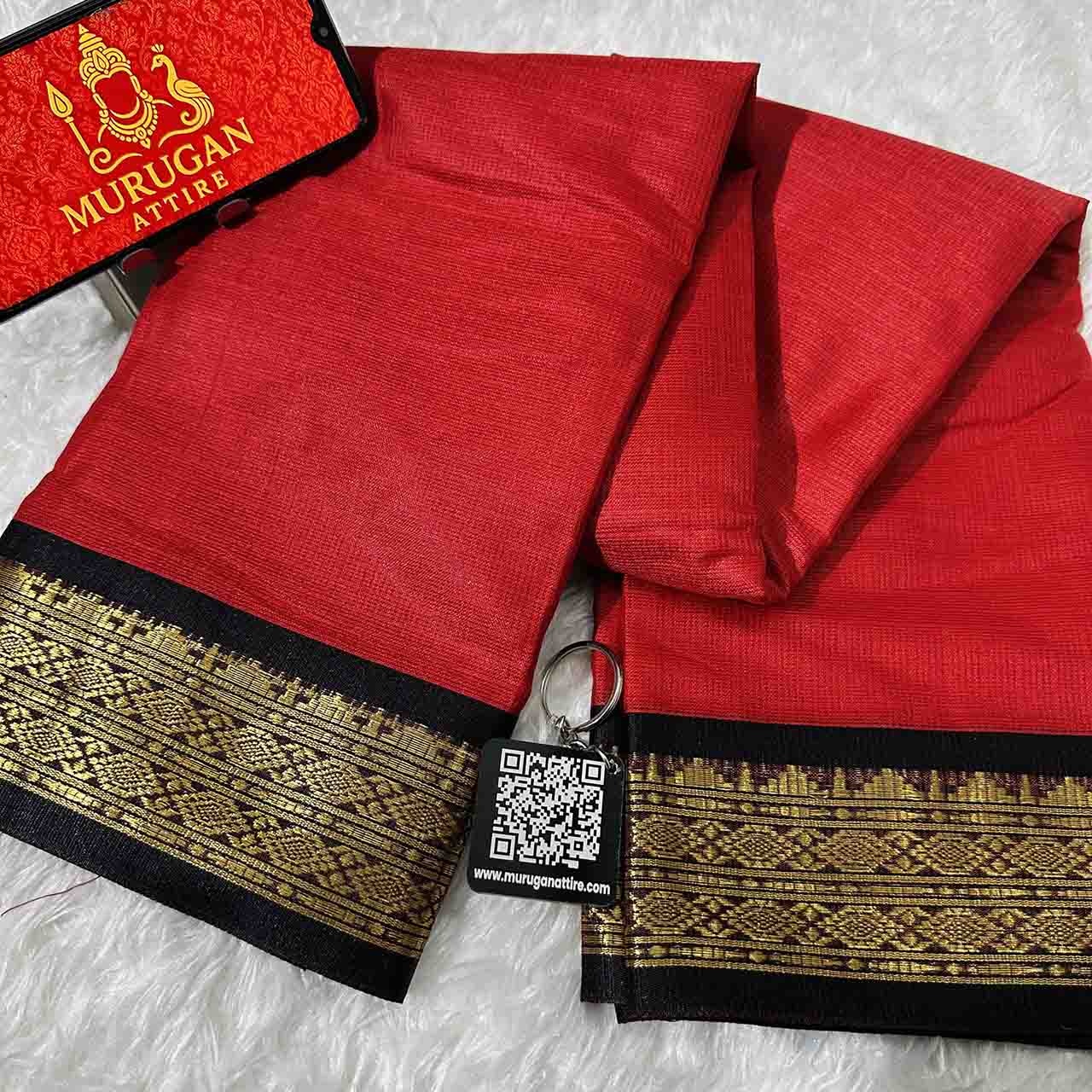 Soft Kota Doria Silk Saree with Designer Tassel Pallu-M1012