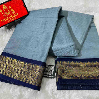Soft Kota Doria Silk Saree with Designer Tassel Pallu-M1012