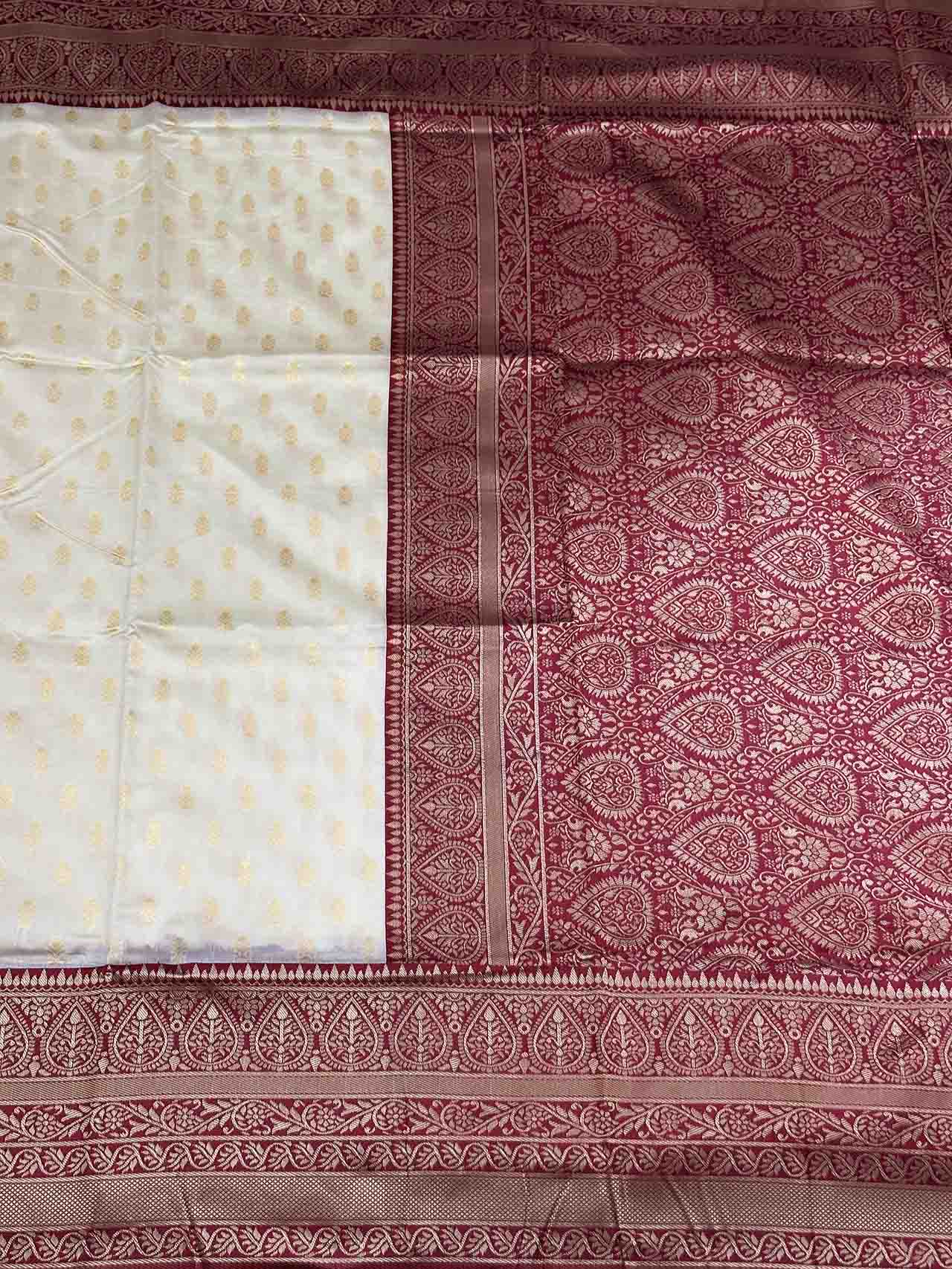 Soft Lichi Silk Jacquard Border Saree with Rich Pallu | RASHAMI AAB