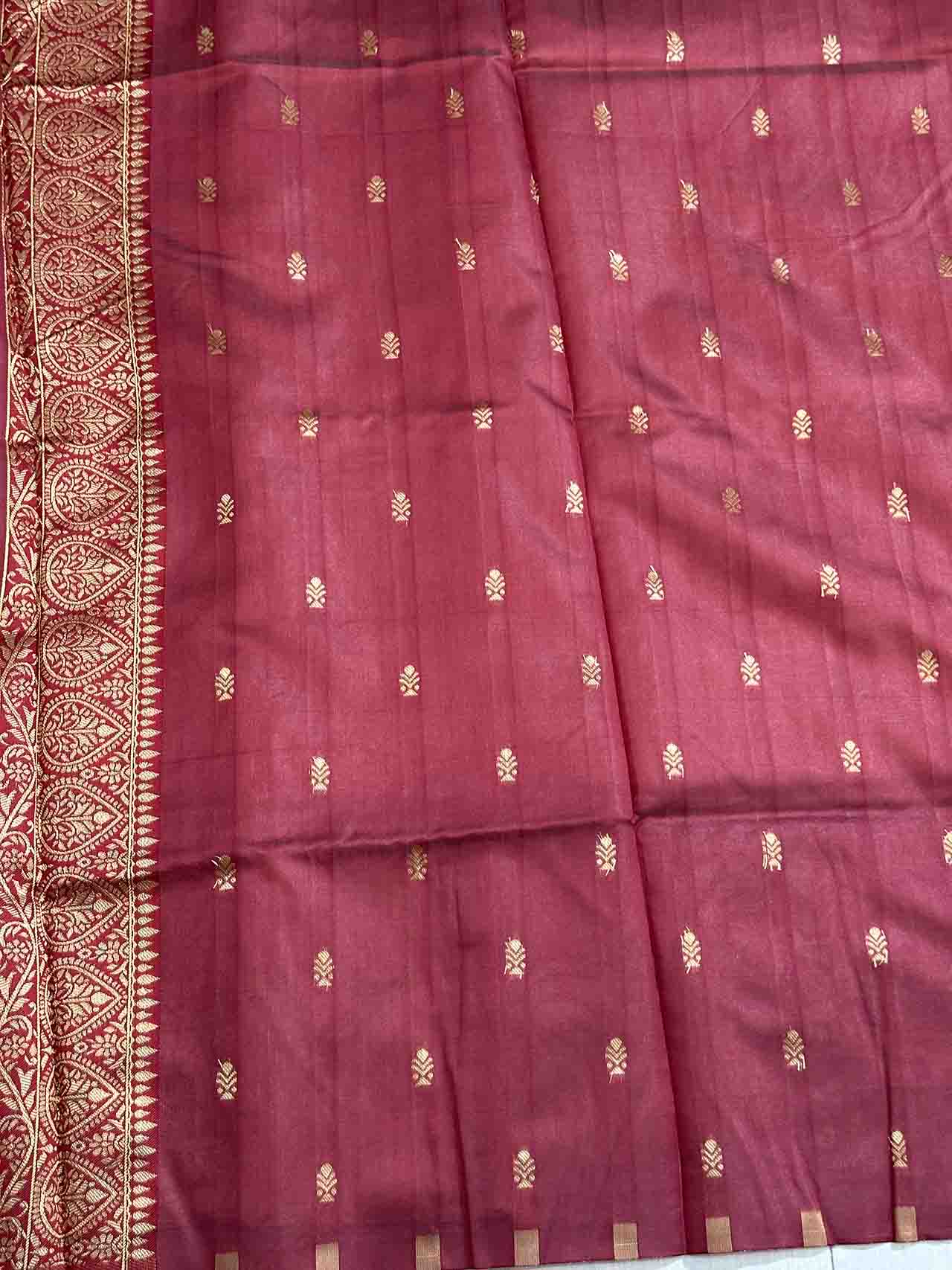 Soft Lichi Silk Jacquard Border Saree with Rich Pallu | RASHAMI AAB