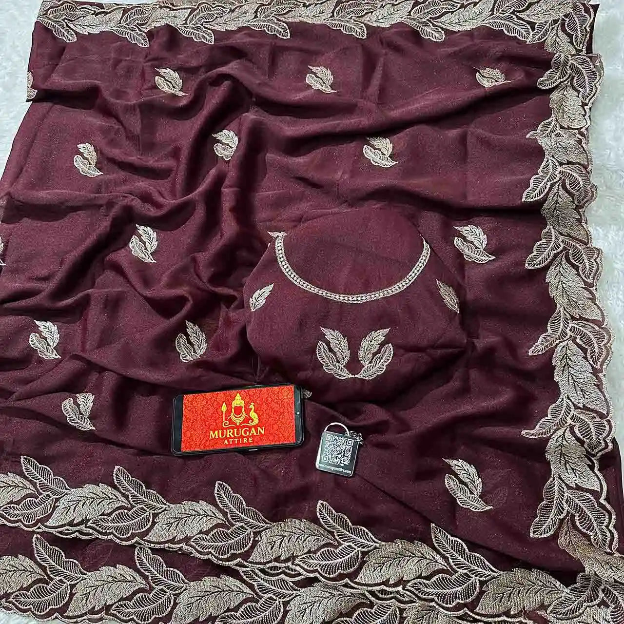 Star Georgette Embroidery Saree with Running Blouse | New Launch Party Wear Saree