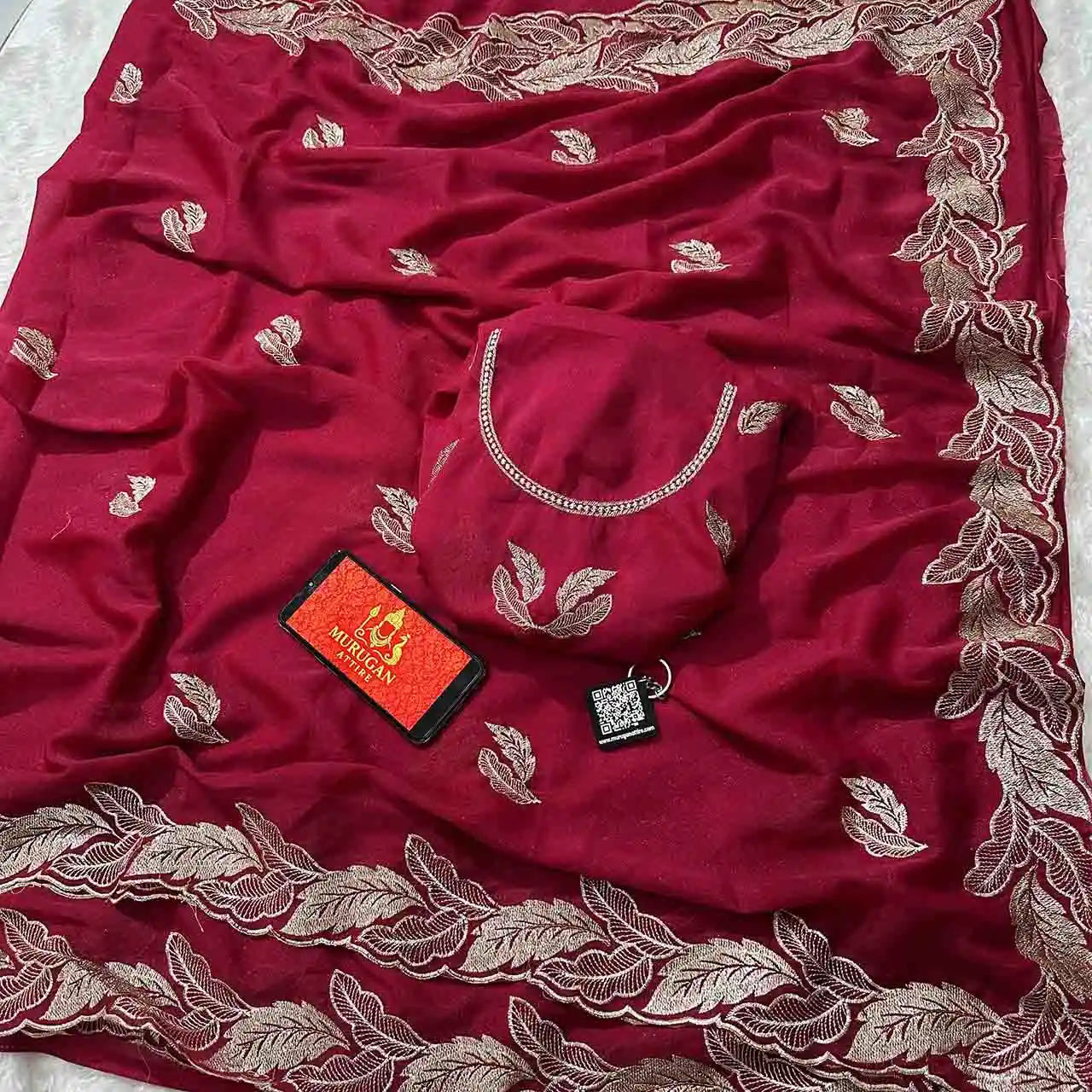 Star Georgette Embroidery Saree with Running Blouse | New Launch Party Wear Saree