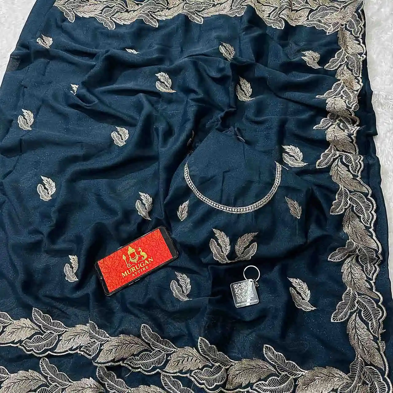 Star Georgette Embroidery Saree with Running Blouse | New Launch Party Wear Saree