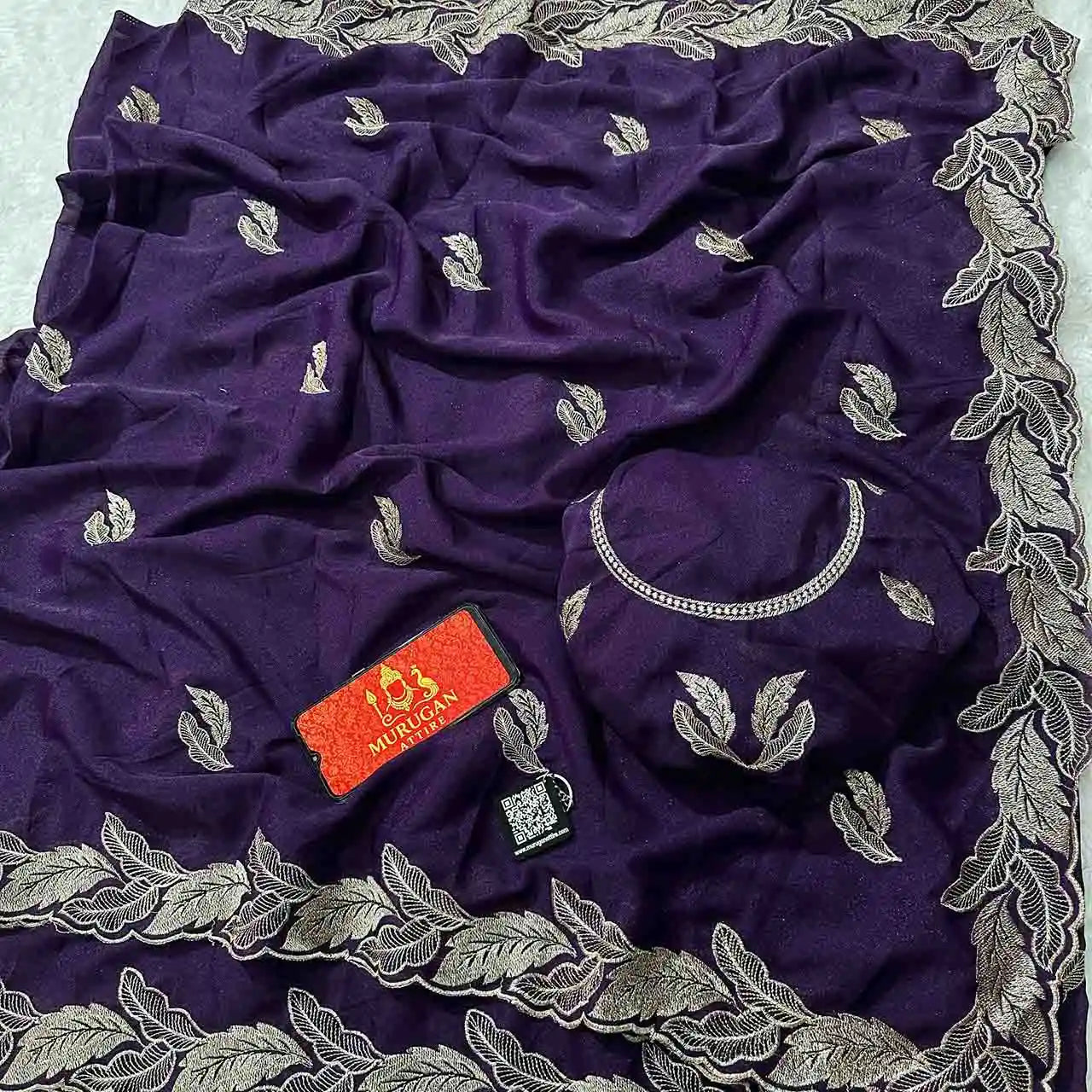 Star Georgette Embroidery Saree with Running Blouse | New Launch Party Wear Saree