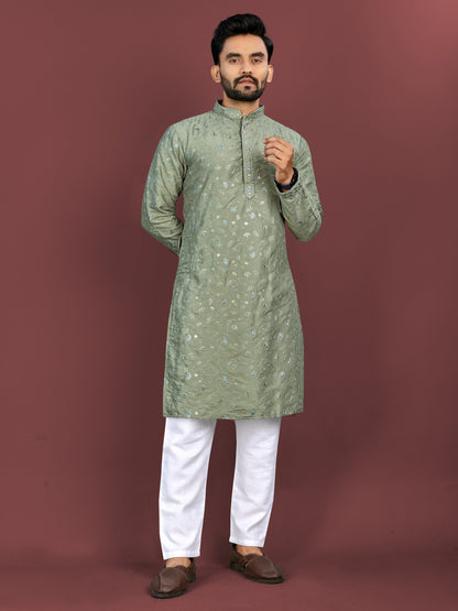 SILKY SILK MENS KURTA