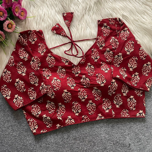 AJRAKH PRINTED READY TO WEAR BLOUSE