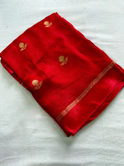 Pure Jute Viscose Saree With Running Blouse