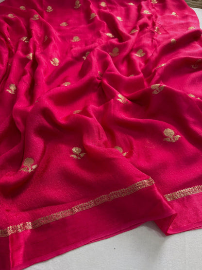 Pure Jute Viscose Saree With Running Blouse