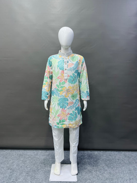 LUCKNOWI KURTA FOR BOYS