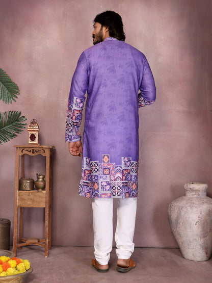 mens-khadi-kurta-Levender-full-set