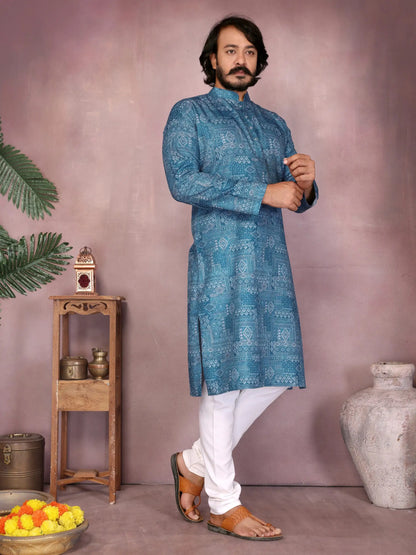 Complete kurta pyjama set with semi cotton chudidar
