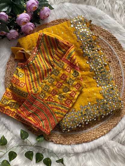 Bollywood Blockbuster Original Mirror Design Saree