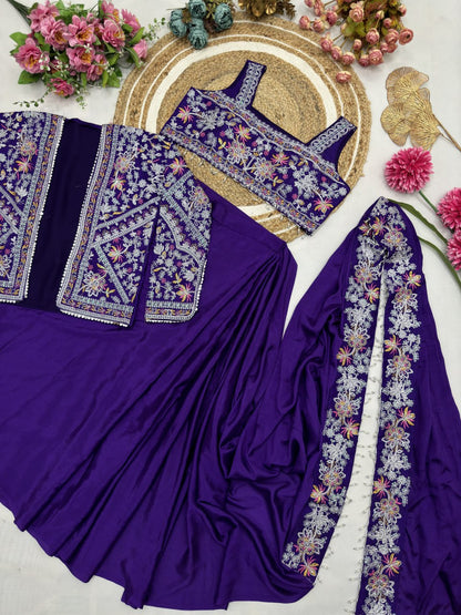 Chinon Silk Ready To Wear Saree With Jacket