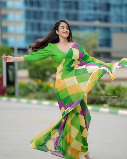 Bandhni Georgette Saree