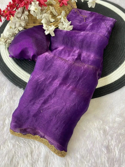 Golden Mustard Space Sillk  Saree